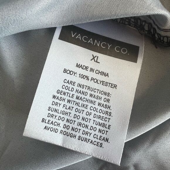 Vacancy Co. Mens Contrast Band Swim Shorts Drawstring Quick Dry Blue Green XL - Picture 6 of 8